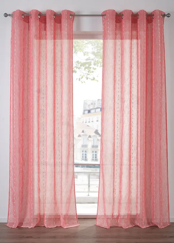 Gardin med vevde striper (1-pack), bonprix