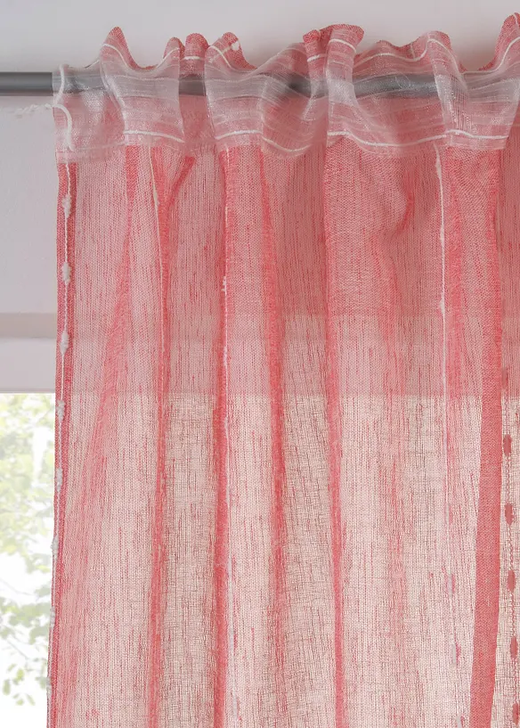 Gardin med vevde striper (1-pack), bonprix