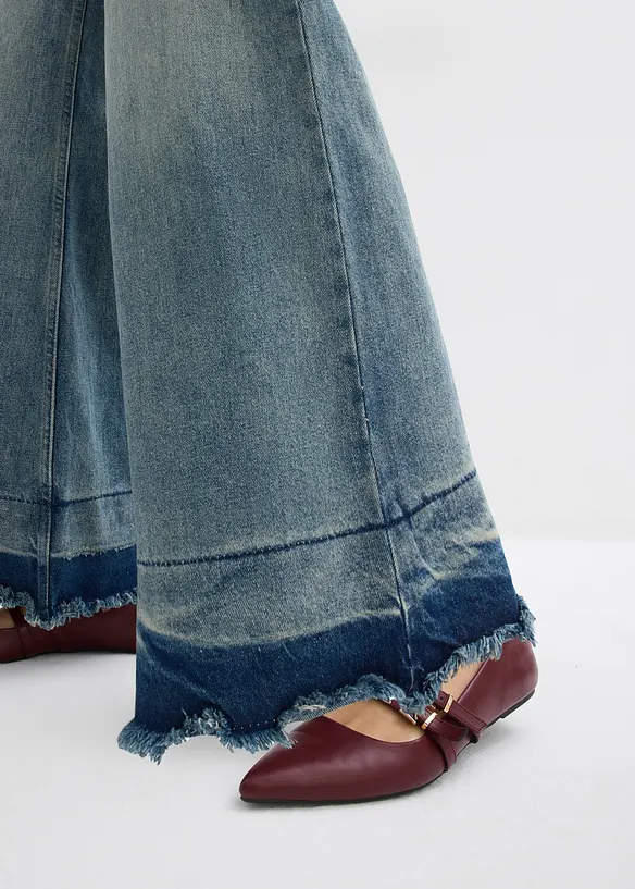 Wide leg-jeans, Mid Waist, bonprix