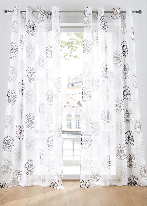 Gardin med sirkelm&oslash;nster, f&aring;s ogs&aring; i ekstra lang (1-pack), bonprix