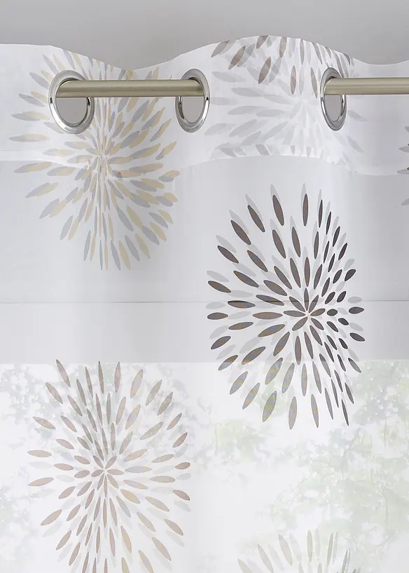 Gardin med sirkelm&oslash;nster, f&aring;s ogs&aring; i ekstra lang (1-pack), bonprix