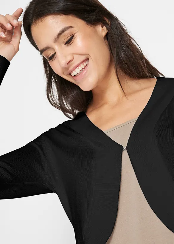Kort cardigan med viskose, bonprix