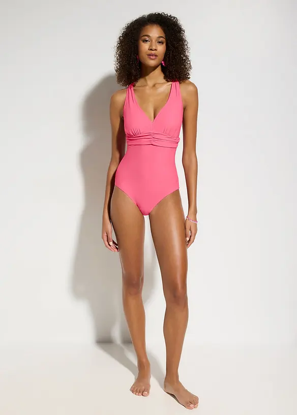 Shape-badedrakt, lett formende, med kryssende stropper, bonprix