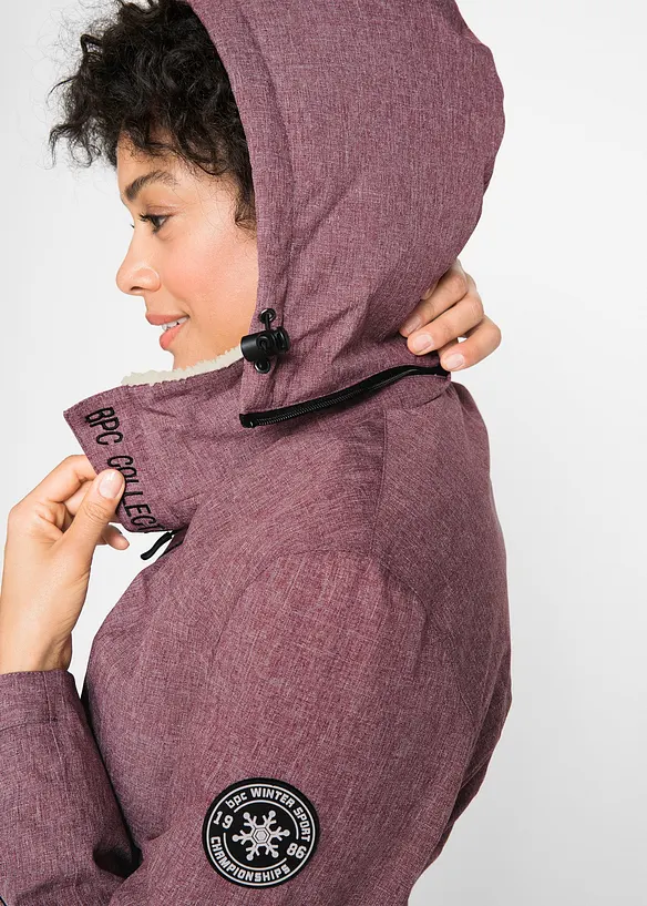 Outdoor-funksjonsjakke med teddyfleece, vanntett, bonprix