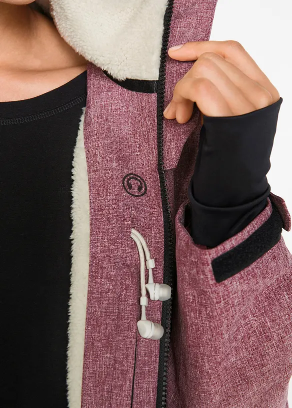 Outdoor-funksjonsjakke med teddyfleece, vanntett, bonprix