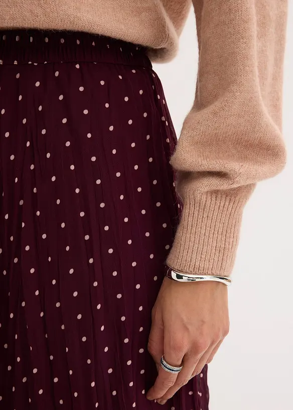 Chiffonskjørt i chrash look, bonprix