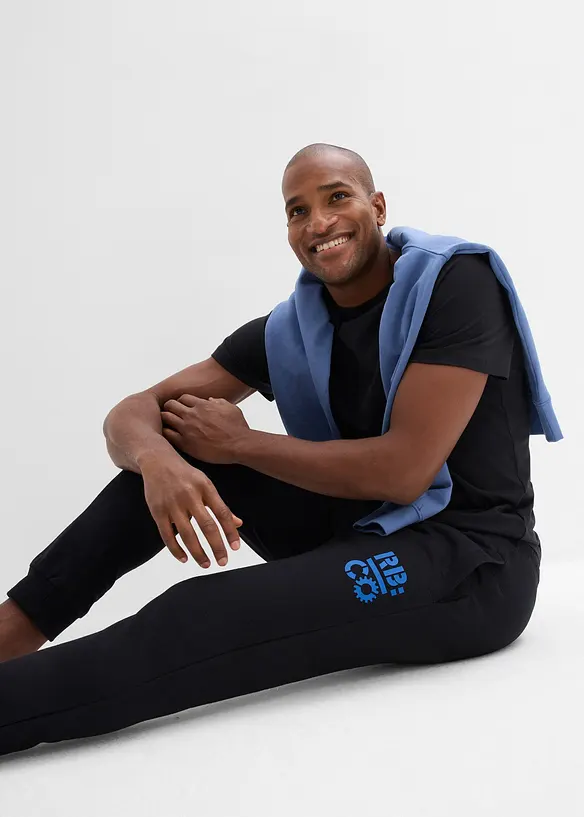 Joggebukse med detaljer i kontrastfarge, bonprix