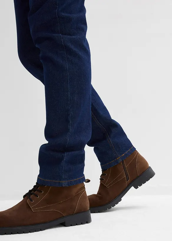 Classic Fit-jeans med linning som er elastisk i sidene, Straight, bonprix