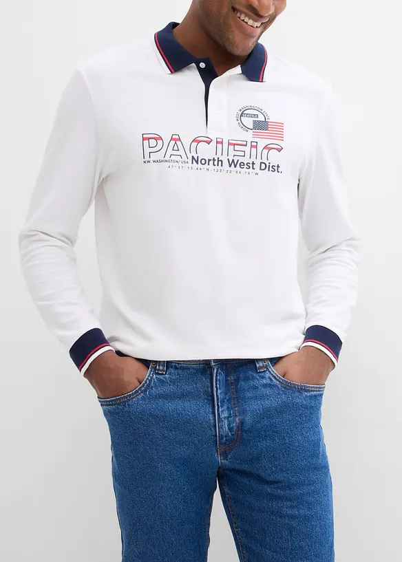 Classic Fit-jeans med linning som er elastisk i sidene, Straight, bonprix