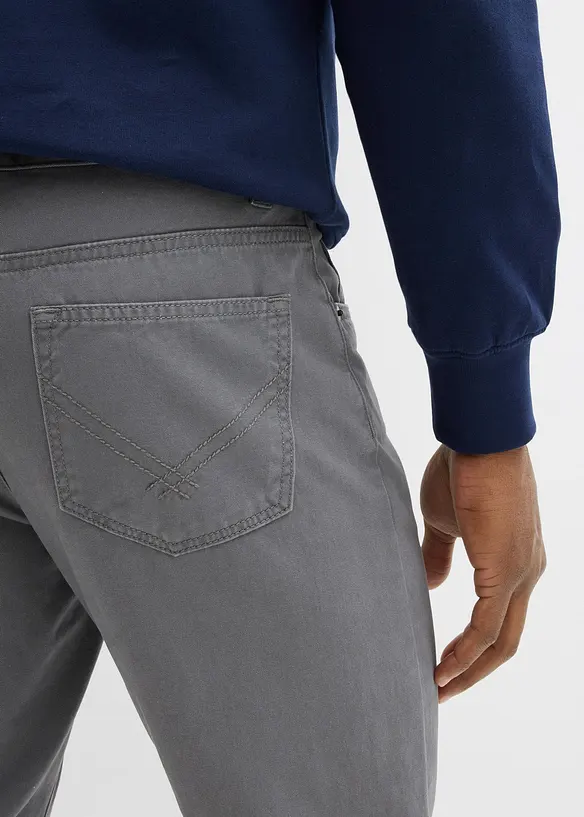 Regular Fit-twillbukse i 100% bomull, Straight, bonprix