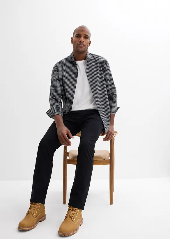 Regular Fit-twillbukse i 100% bomull, Straight, bonprix