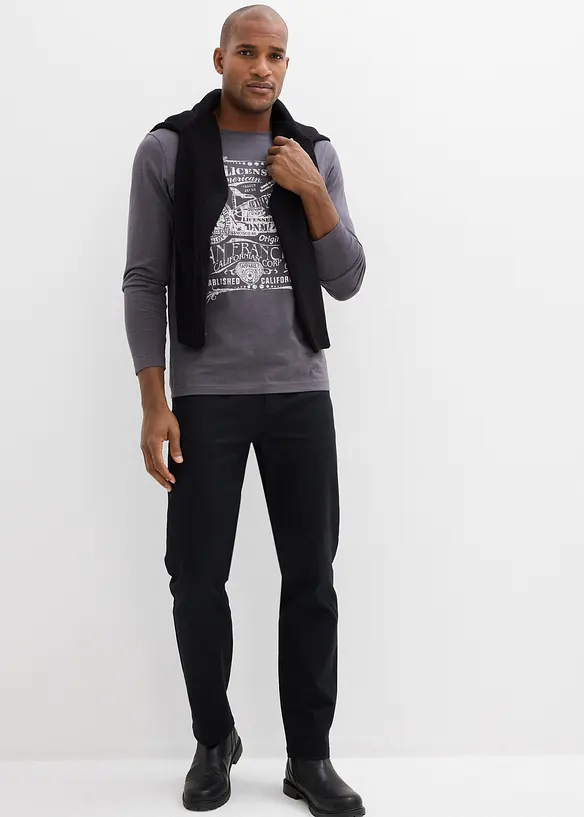 Classic Fit stretchbukse, Straight, bonprix