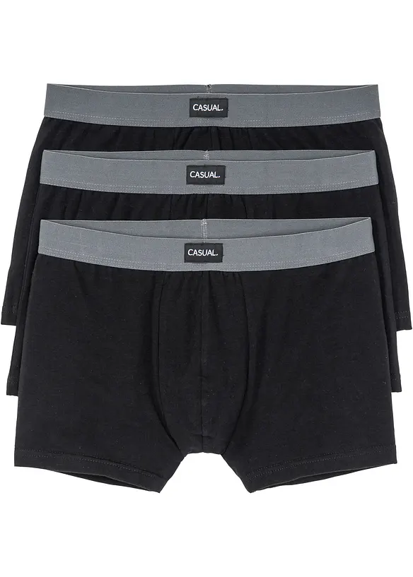 Boksershorts med bomull i ettersittende modell (3-pack), bonprix