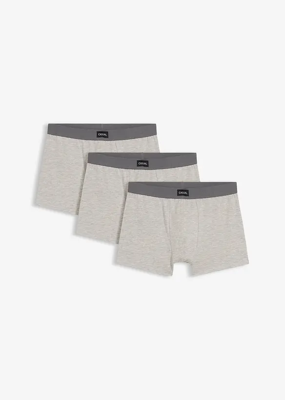 Boksershorts med bomull i ettersittende modell (3-pack), bonprix