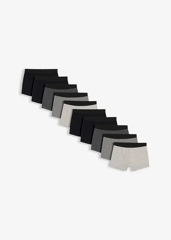 Boxershorts med bomull i ettersittende modell (10-pack), bonprix