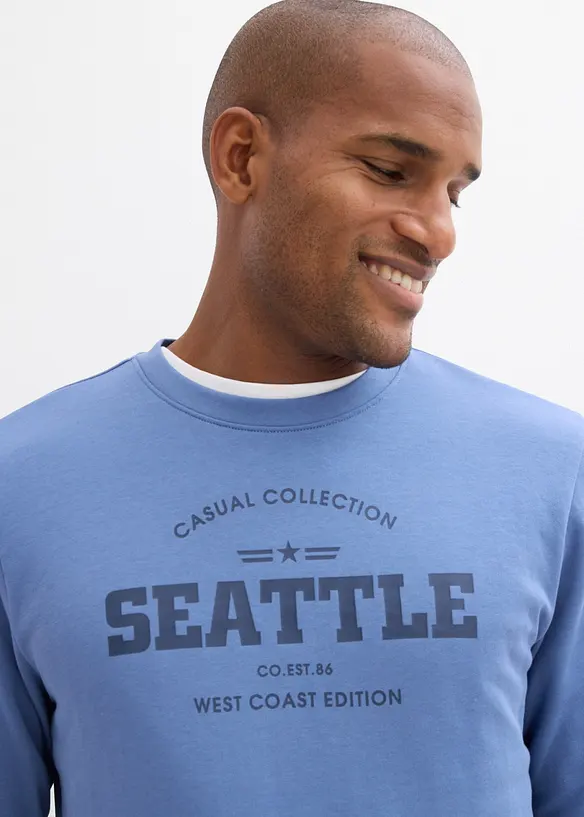 Sweatshirt i 100% &oslash;kologisk bomull (2-pack), bonprix