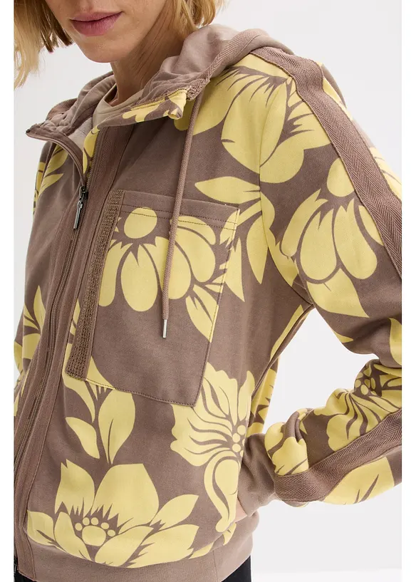 Sweatjakke med bomull, bonprix