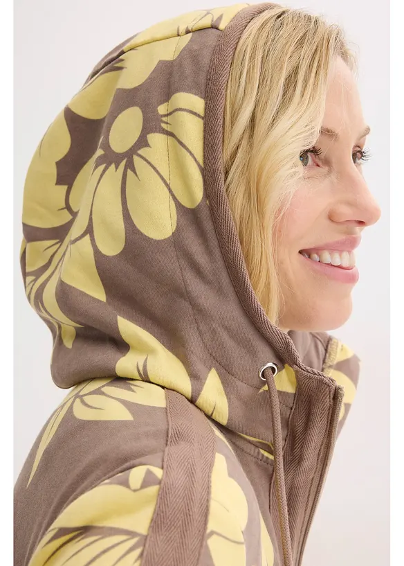 Sweatjakke med bomull, bonprix