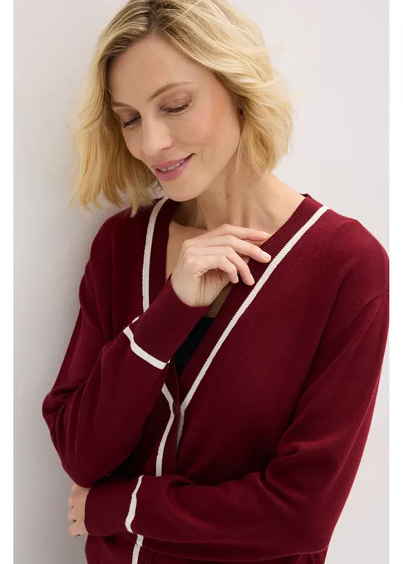 Cardigan med V-hals, bonprix