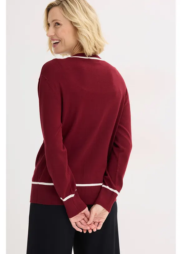 Cardigan med V-hals, bonprix