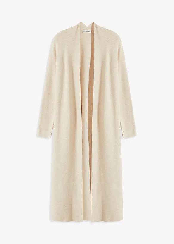 Lang strikkejakke med viskose, bonprix