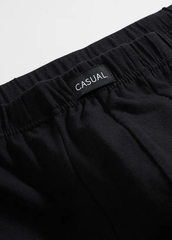 Boksershorts med bomull i ettersittende modell med lange ben (5-pack), bonprix