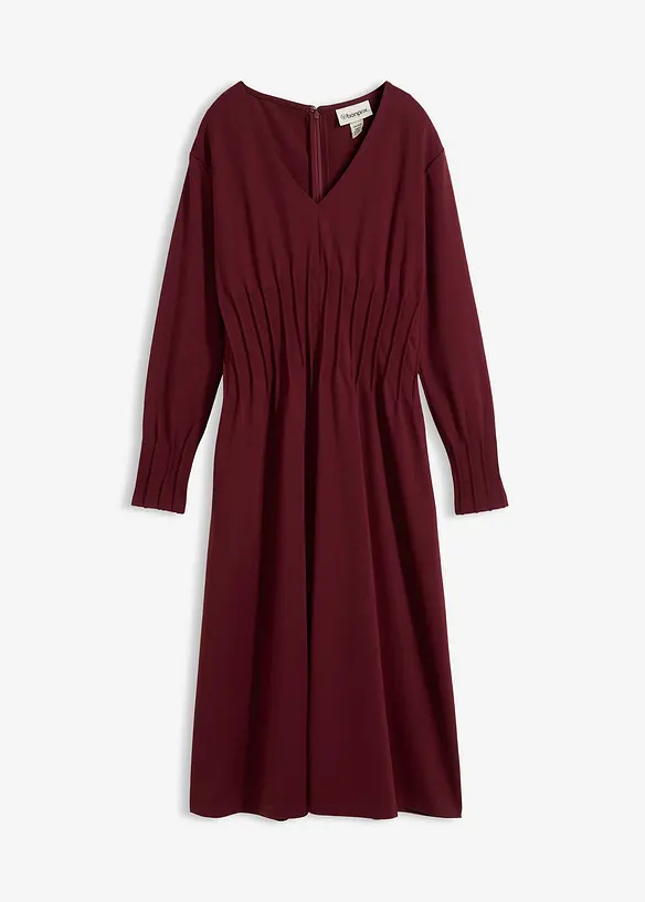 Behagelig kjole i viskosemiks med fine folder, bonprix