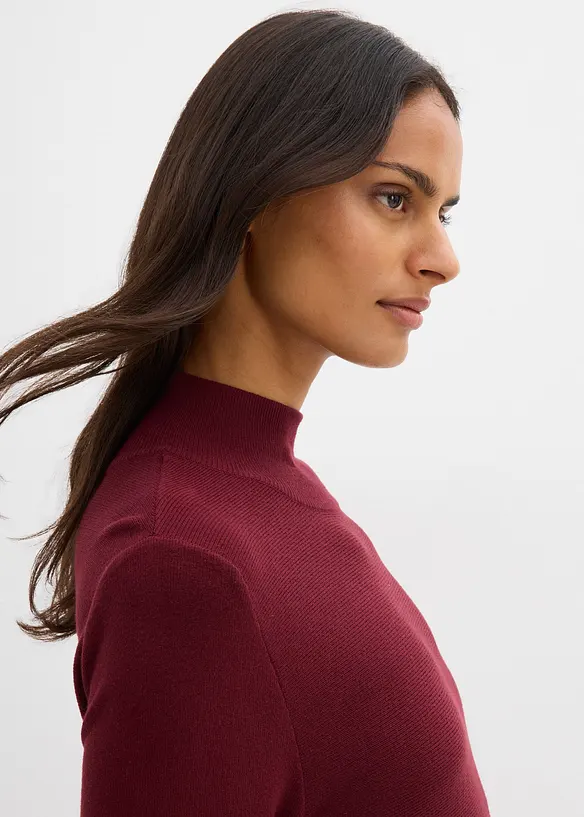 Strikket kjole i viskosemiks og A-fasong, bonprix