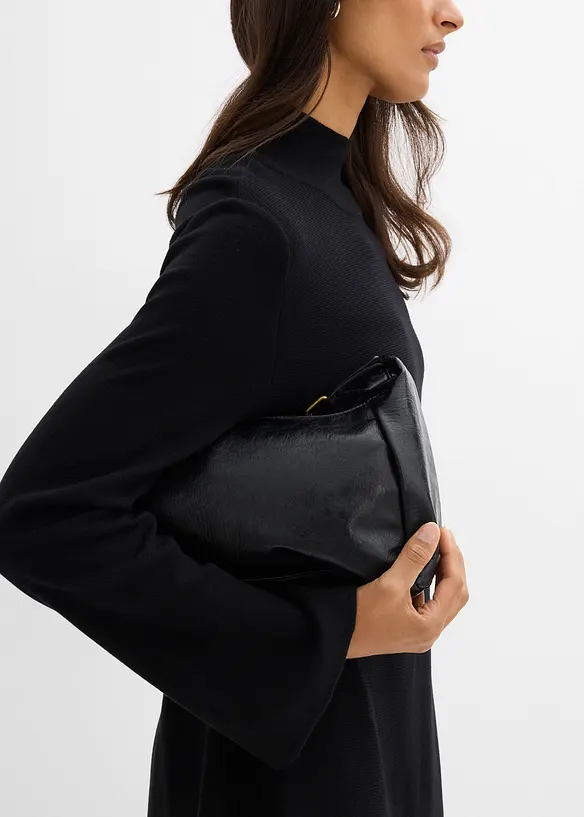 Strikket kjole i viskosemiks og A-fasong, bonprix