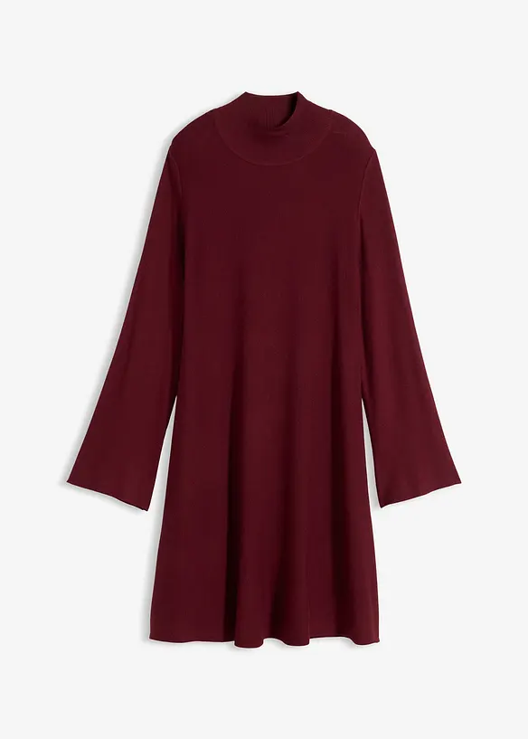 Strikket kjole i viskosemiks og A-fasong, bonprix