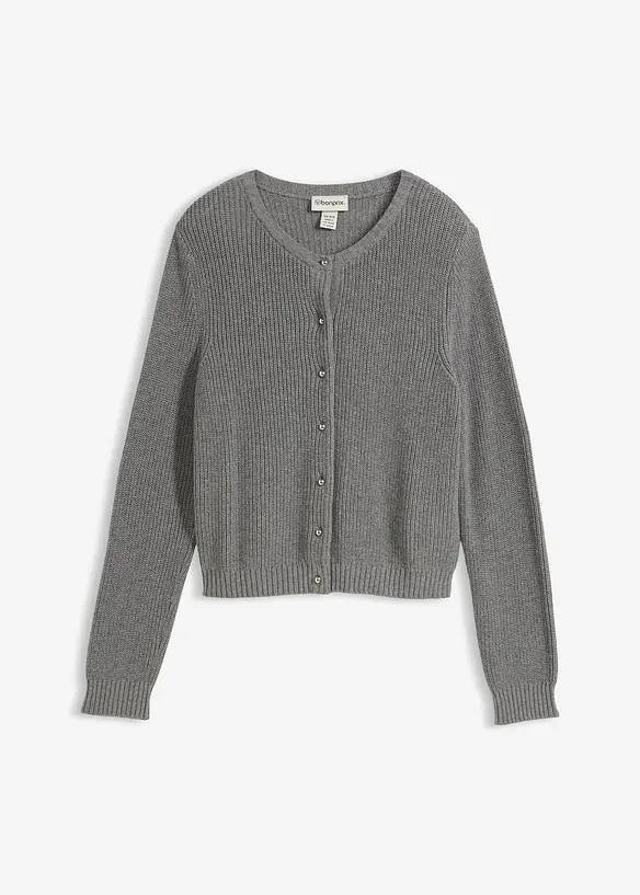Cardigan med ull og fine knapper, bonprix