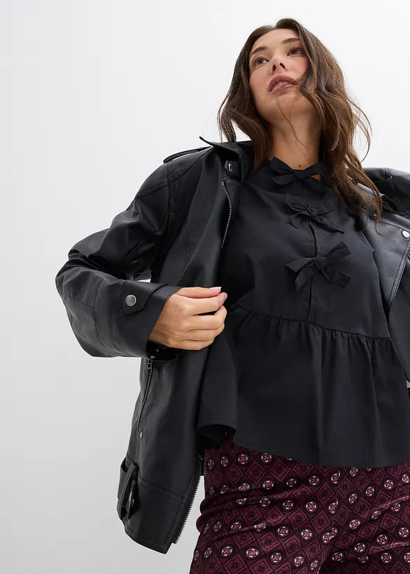 Bluse med sløyfedetaljer, bonprix