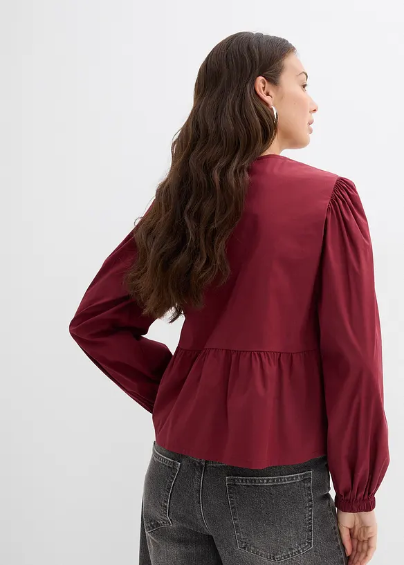 Bluse med sl&oslash;yfedetaljer, bonprix