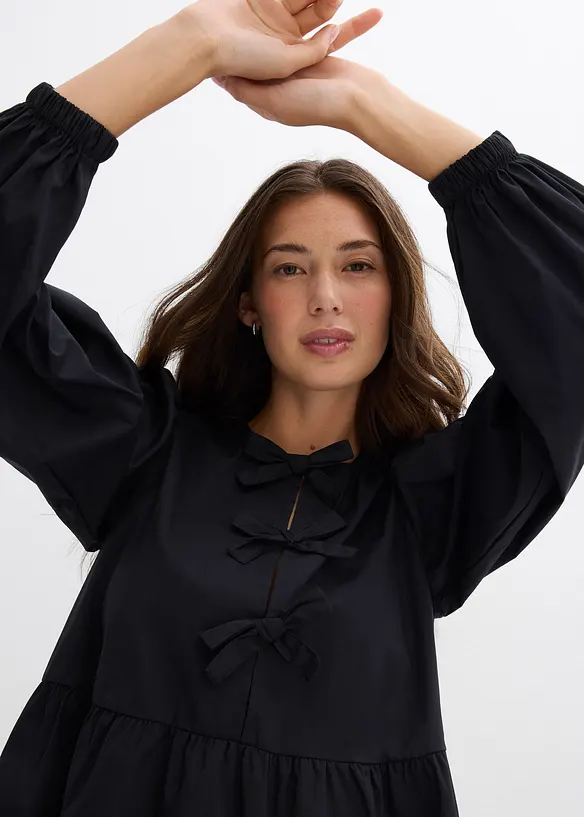 Bluse med sløyfedetaljer, bonprix