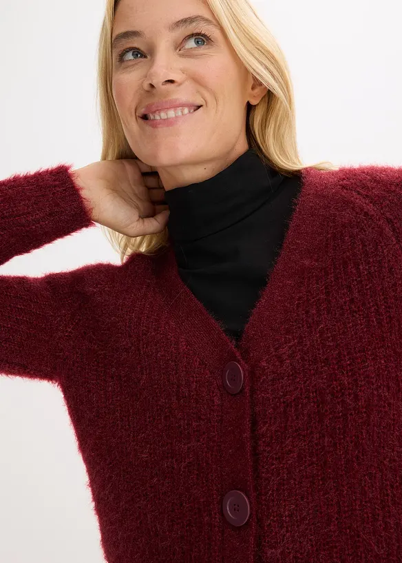 Cardigan i grov ribbestrikk, bonprix