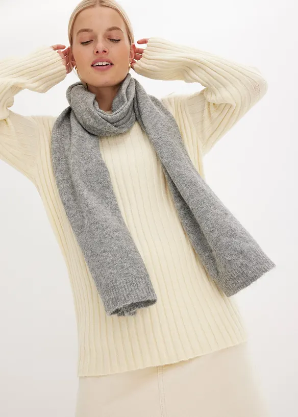 Oversized, ribbestrikket genser, bonprix