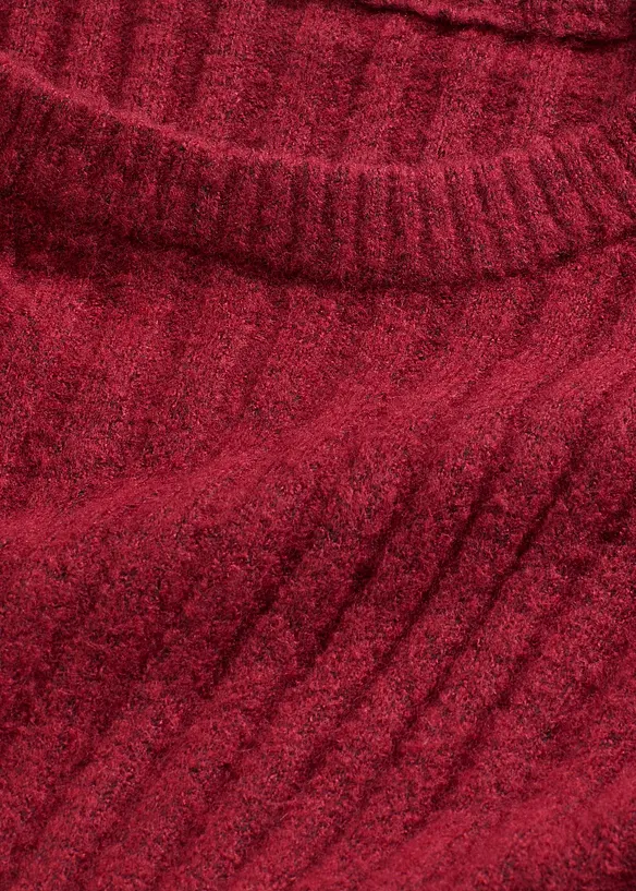 Oversized, ribbestrikket genser, bonprix