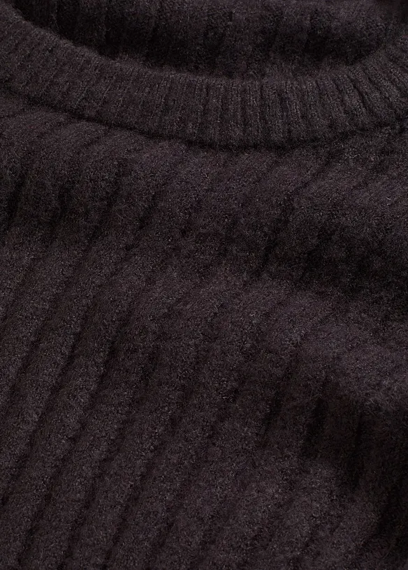 Oversized, ribbestrikket genser, bonprix