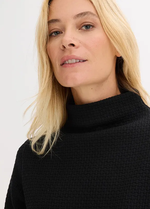 Sweatshirt med st&aring;krage, bonprix