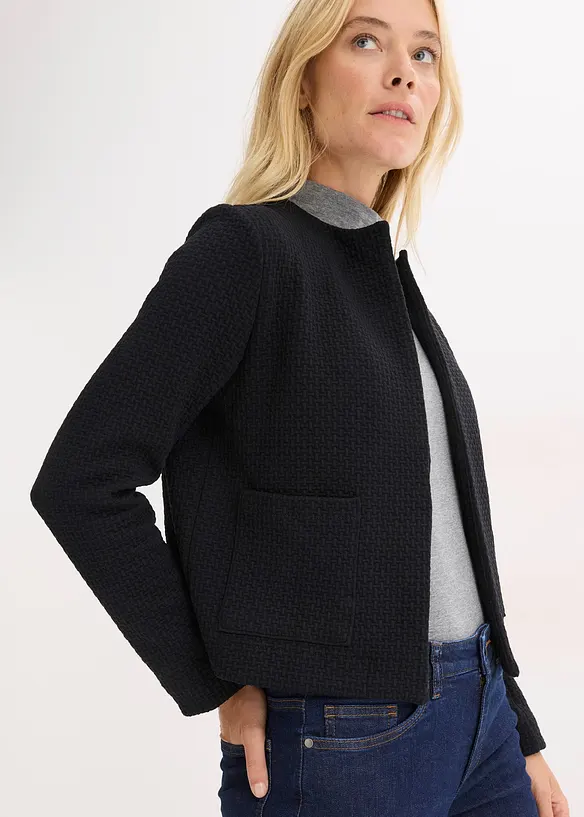Kort jersey-blazer, bonprix