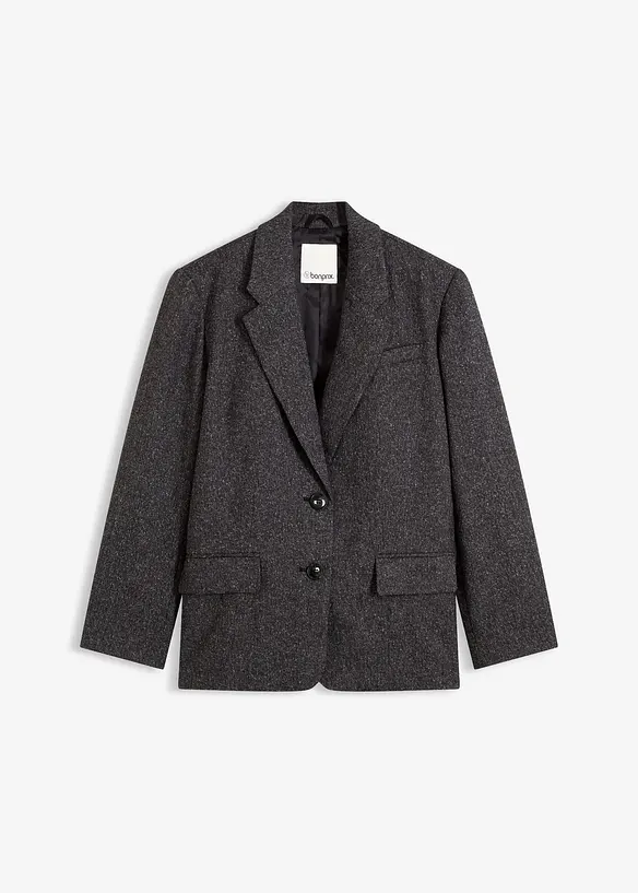Oversized blazer i tynn viskosemiks, bonprix