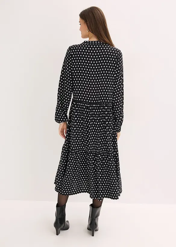 Midikjole i lett viskose, bonprix