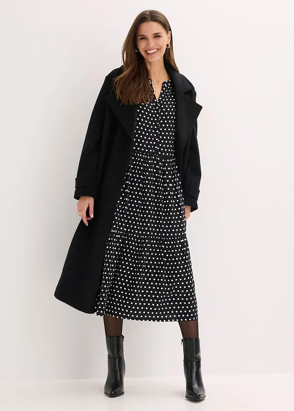 Midikjole i lett viskose, bonprix