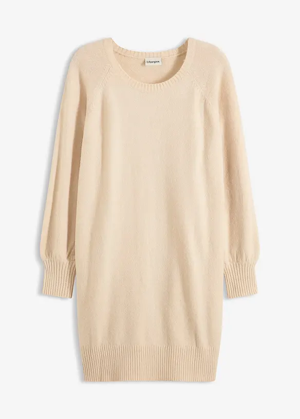 Kort, strikket kjole, bonprix