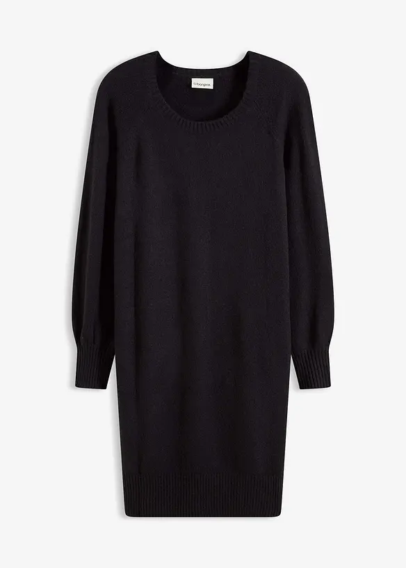 Kort, strikket kjole, bonprix