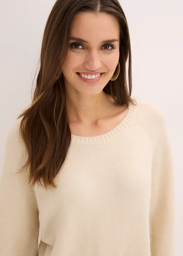 Kort, strikket kjole, bonprix