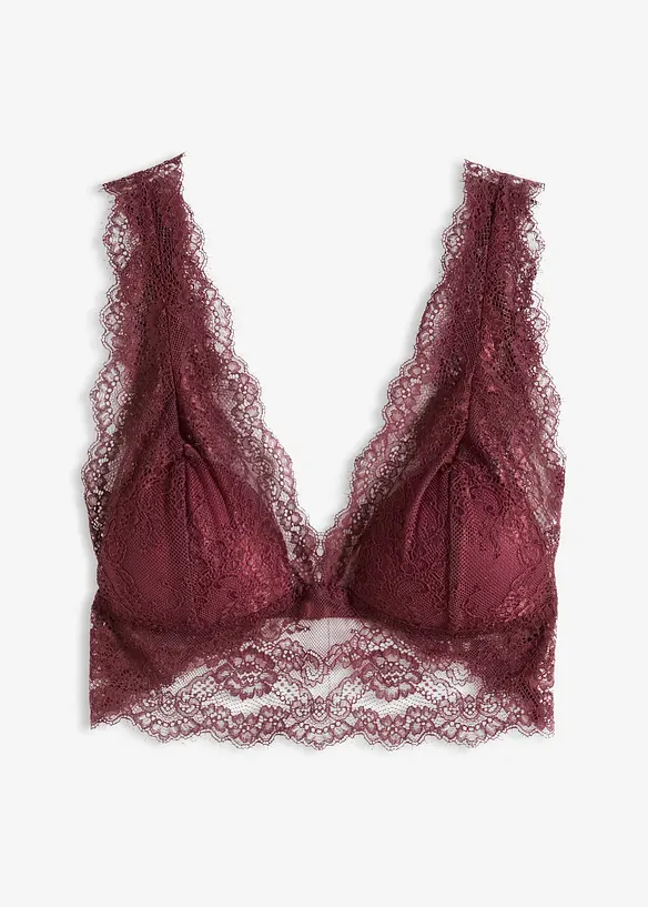 Bralette i tynt blondemateriale, bonprix