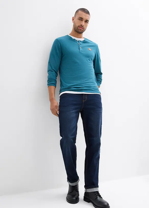 Langermet bestefartr&oslash;ye i &oslash;kologisk bomull (2-pack), bonprix