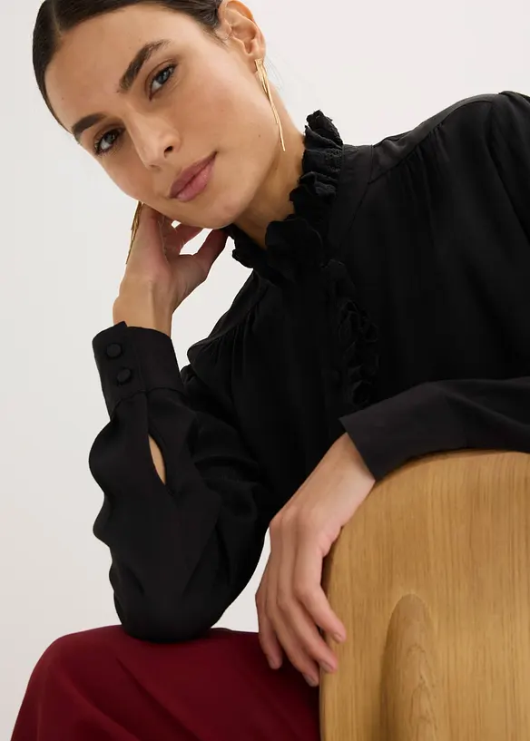 Bluse i luftig krepp, bonprix