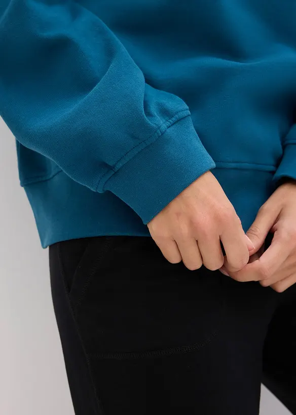 Oversized sweatshirt i 100% bomull, bonprix